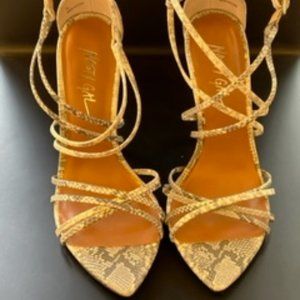 Nasty Gal Snakeskin Strappy Heel Size 7